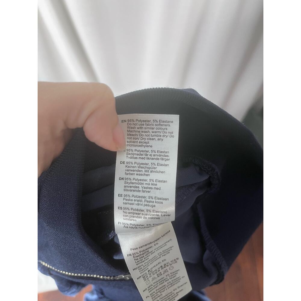 Better Bodies Navy Blue Velour Bowery Zip Front Track Jacket Large - Picture 5 of 5
